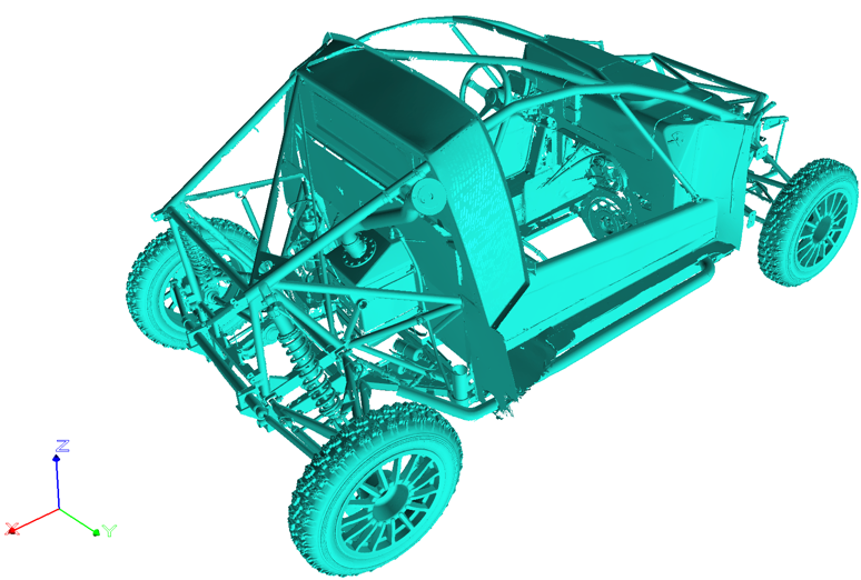 3D model of the rally cross and Ice Racing D4S chassis