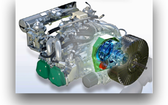 Hybrid engine scheme