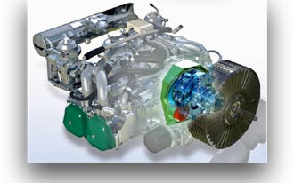 Hybrid engine scheme